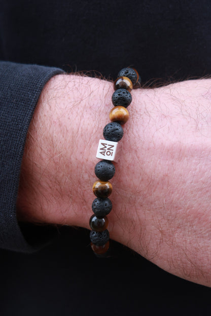 Tigers Eye / Lava Rock Bracelet