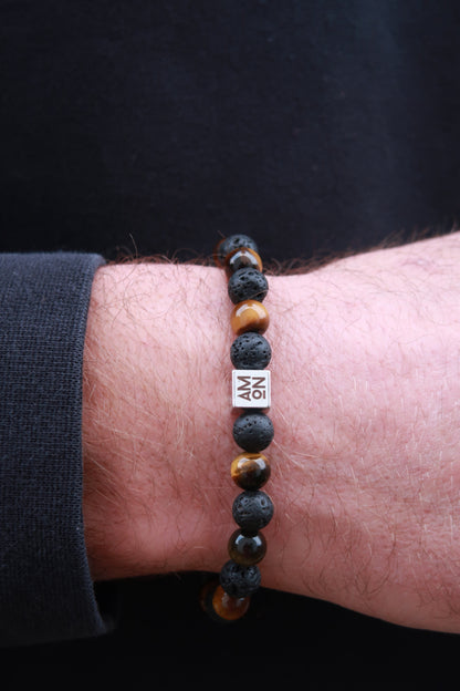 Tigers Eye / Lava Rock Bracelet