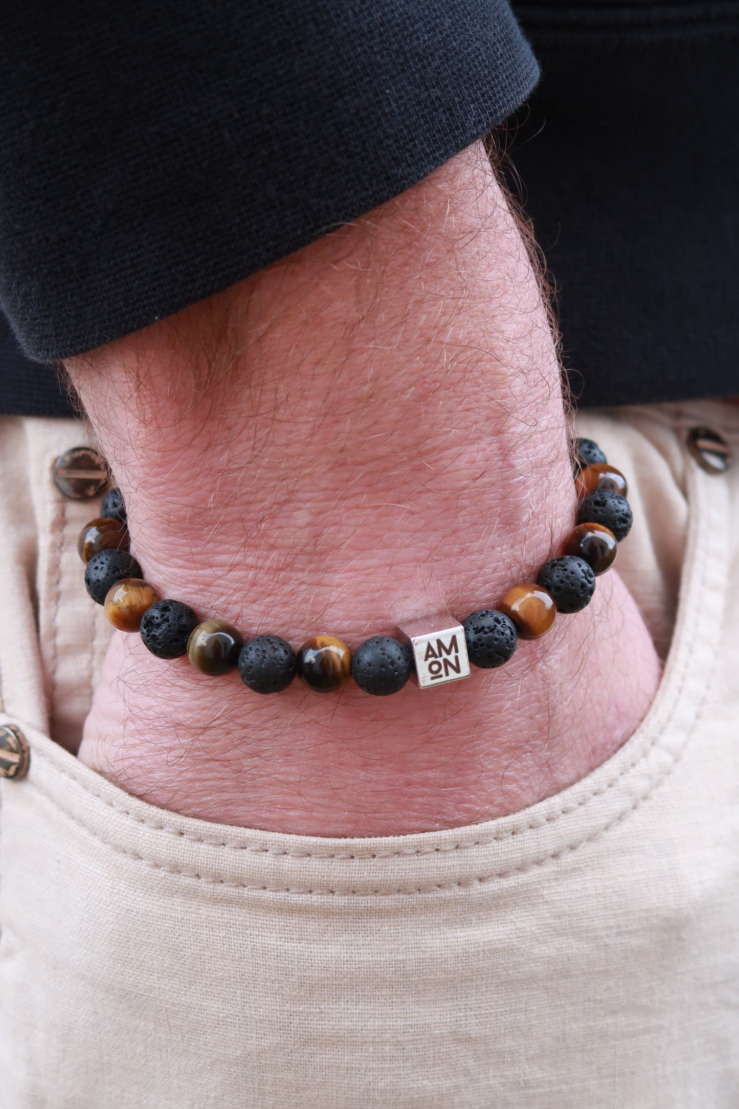 Tigers Eye / Lava Rock Bracelet