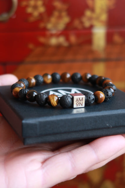 Tigers Eye / Lava Rock Bracelet