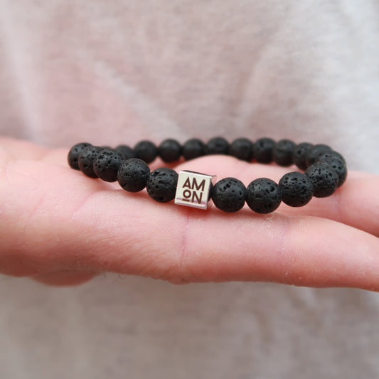 Black Lava Rock Bracelet